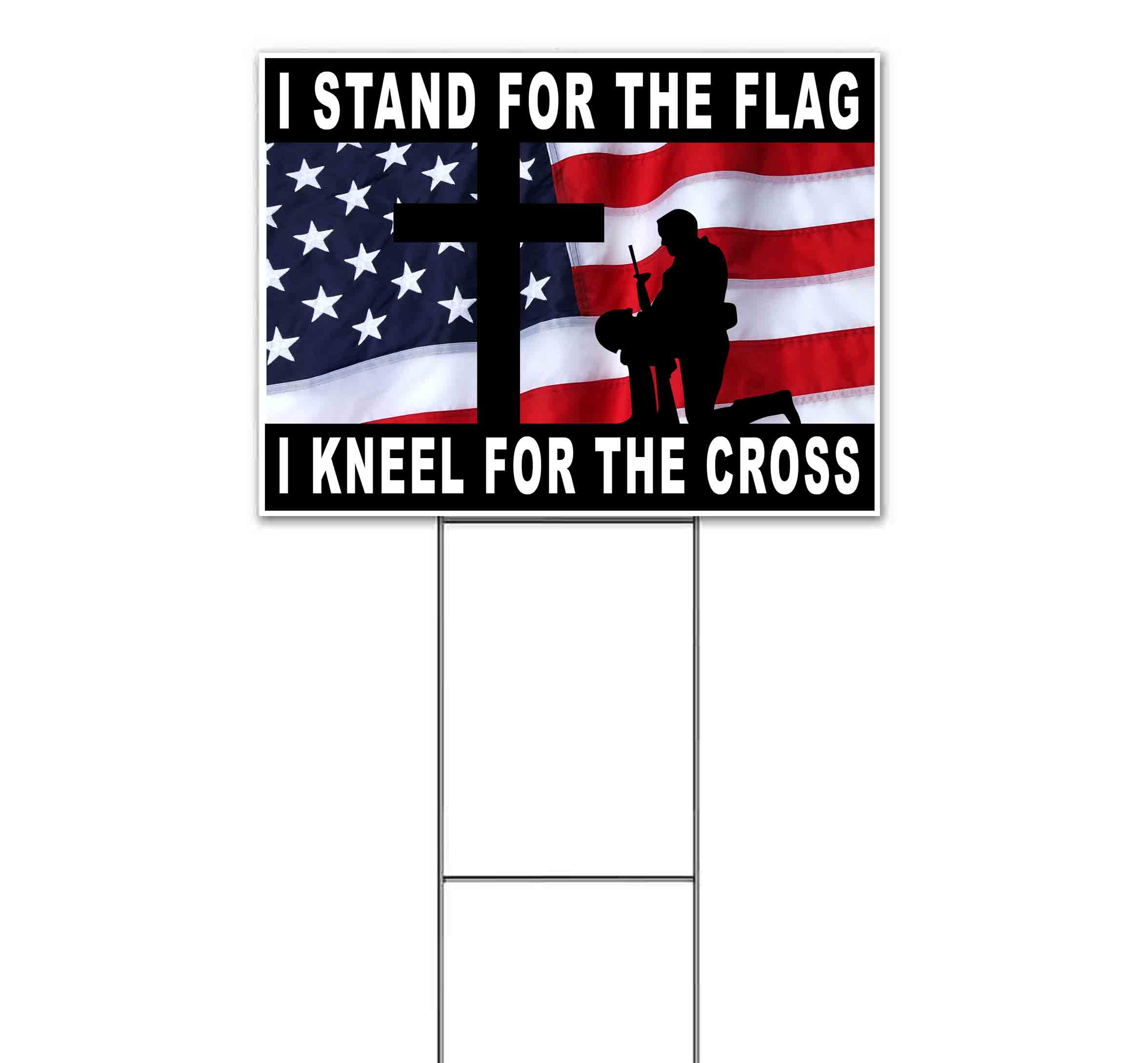 Stepping Flags Stand For The Flag Kneel For Cross (18